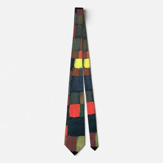 Klee - Abstracte Kleurharmonie met Vierkanten Stropdas (Voorkant)