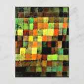 Klee - Abstracte Oude Geluid op Zwart Briefkaart (Voorkant)