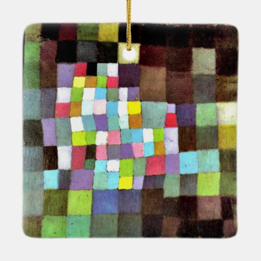 Klee Abstractie met Referentie...Tree Keramisch Ornament (Achterkant)