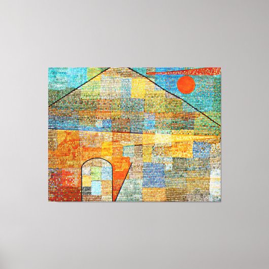 Klee - Ad Parnassus, beroemd abstract schilderij, Canvas Afdruk (Voorkant)