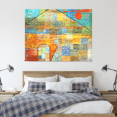 Klee - Ad Parnassus, beroemd abstract schilderij, Canvas Afdruk (Insitu (Slaapkamer))