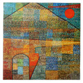 Klee - Ad Parnassus, beroemd abstract schilderij, Tegeltje (Voorkant)