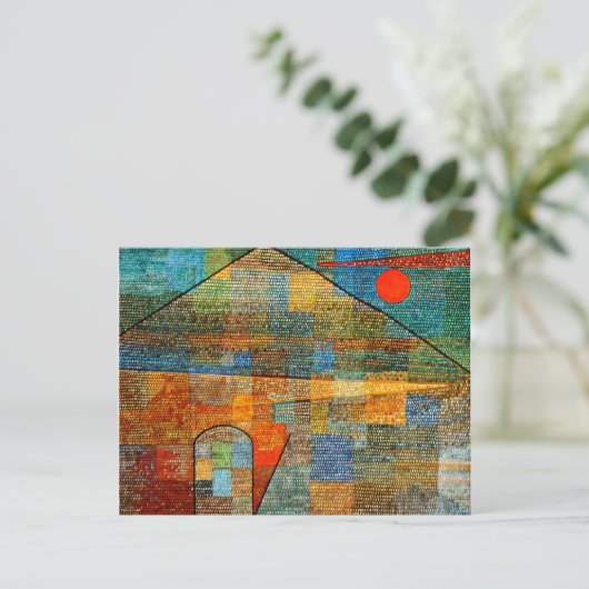 Klee - Ad Parnassus, beroemde abstracte kunst Briefkaart (Staand voorkant)