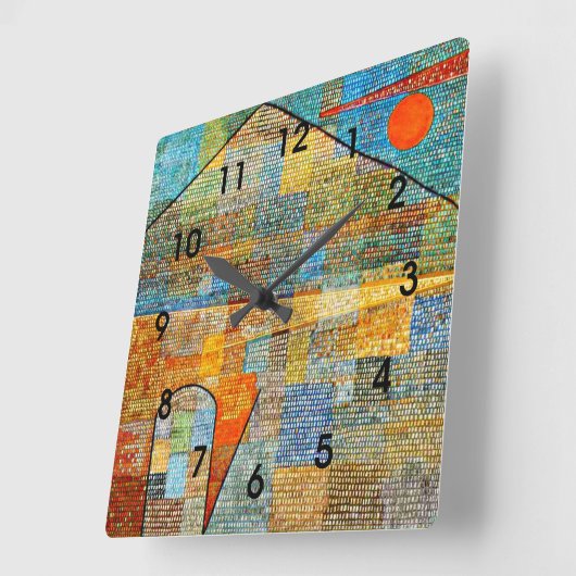 Klee - Ad Parnassus, Paul Klee kunstwerk Vierkante Klok (Hoek)