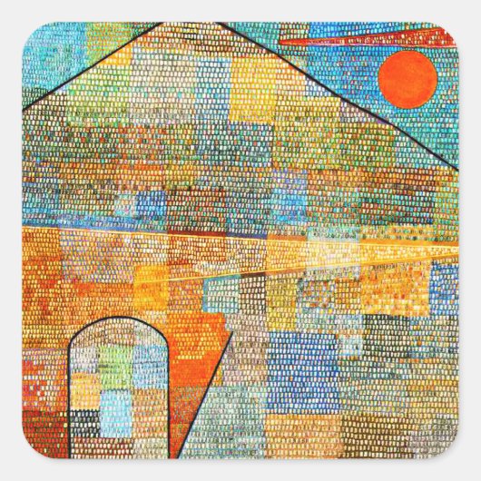 Klee - Ad Parnassus Vierkante Sticker (Voorkant)