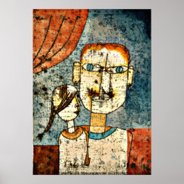Klee - Adam en kleine Eva Poster