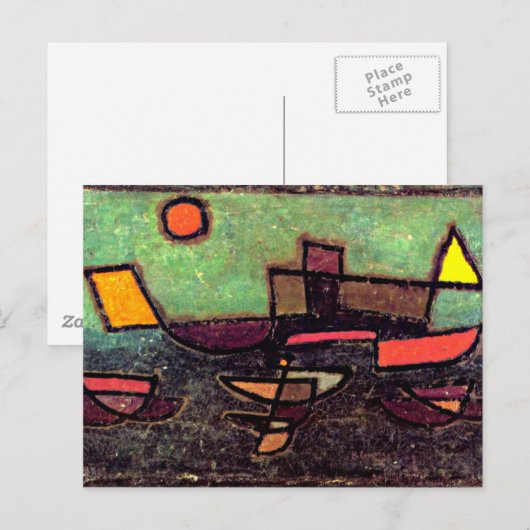 Klee - Afbahrender Dampfer Briefkaart (Voorkant / Achterkant)