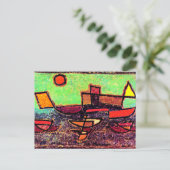 Klee - Afbahrender Dampfer Briefkaart (Staand voorkant)