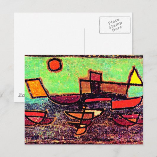 Klee - Afbahrender Dampfer Briefkaart (Voorkant / Achterkant)