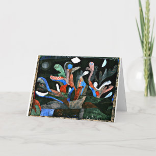 Klee - Afbeelding van een tuin in donkere kleuren Kaart