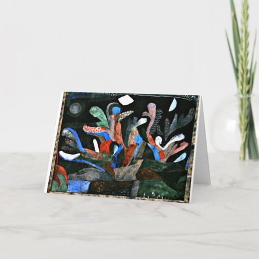 Klee - Afbeelding van een tuin in donkere kleuren Kaart (Voorkant)