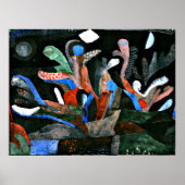 Klee - Afbeelding van een tuin in donkere kleuren Poster (Voorkant)