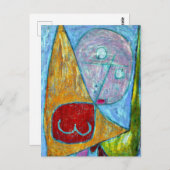 Klee - Angel stille Feminine Briefkaart (Voorkant / Achterkant)