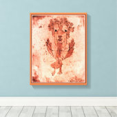 Klee - Angelus Novus (New Angel) Canvas Afdruk (Insitu (Houten vloer))