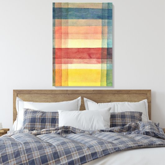 Klee - Architectuur van de vlakte Canvas Afdruk (Insitu (Slaapkamer))