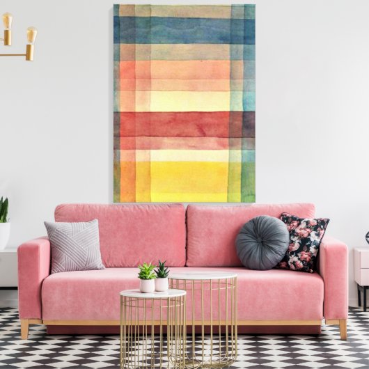 Klee - Architectuur van de vlakte Canvas Afdruk (Insitu (Woonkamer))