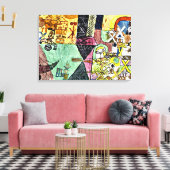 Klee - Aziatische entertainers Canvas Afdruk (Insitu (Woonkamer))