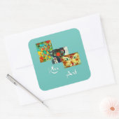 Klee - Bekende schilderijen van Paul Klee Vierkante Sticker (Envelop)