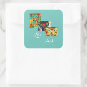 Klee - Bekende schilderijen van Paul Klee Vierkante Sticker (Tas)