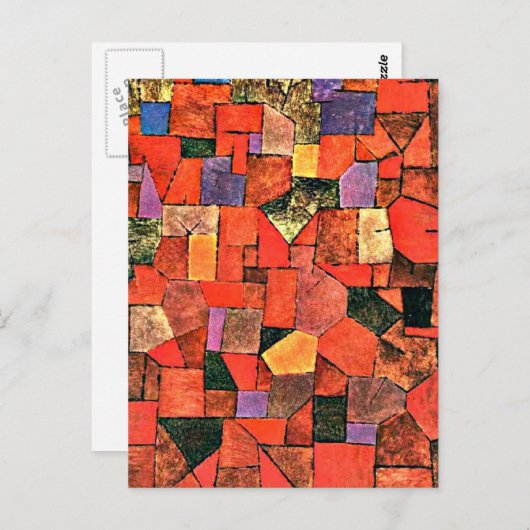 Klee - Bergdorp, Herfst Briefkaart (Voorkant / Achterkant)