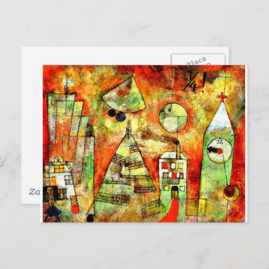 Klee - Beslissend uur om kwart voor twaalf Briefkaart (Voorkant / Achterkant)