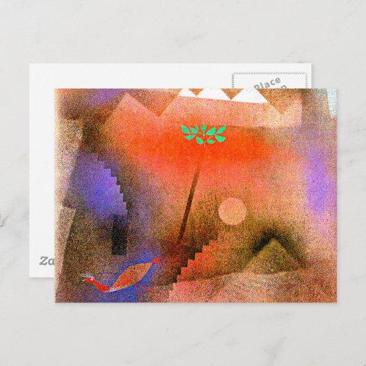 Klee - Bird Wandering Off Briefkaart (Voorkant / Achterkant)