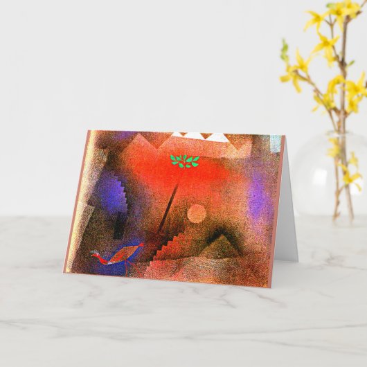 Klee - Bird Wandering Off Kaart (Gele Bloem)