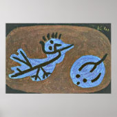 Klee - Blauwe Vogel-Pompoen Poster (Voorkant)