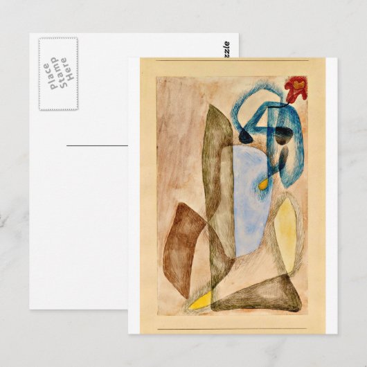 Klee - Bloem in maart, abstracte kunst Briefkaart (Voorkant / Achterkant)