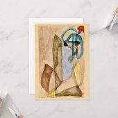 Klee - Bloem in maart, abstracte kunst Kaart (Voorkant / Achterkant in situ)