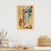 Klee - Bloem in maart, abstracte kunst Poster (Keuken)