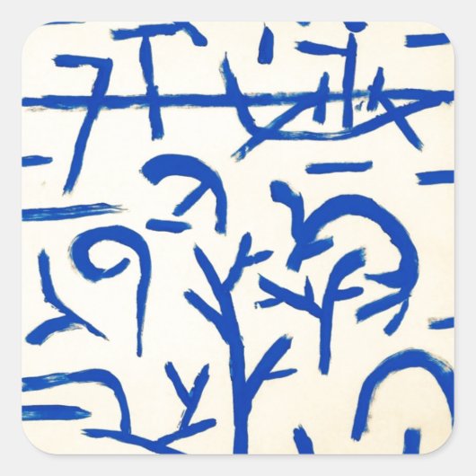 Klee - Boats in het bloed Vierkante Sticker (Voorkant)