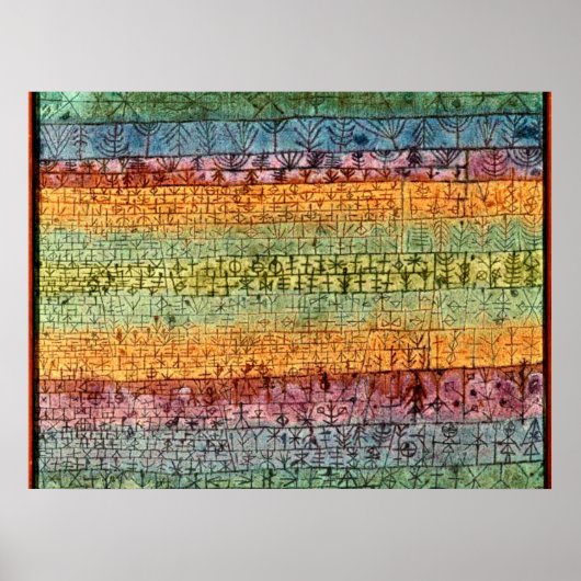 Klee - Boom Nursery, populair abstract kunstwerk Poster (Voorkant)