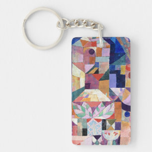 Klee - Burggarten, abstract schilderij Sleutelhanger