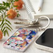 Klee - Burggarten, abstracte schilderij Sleutelhanger (Voorkant Rechts)