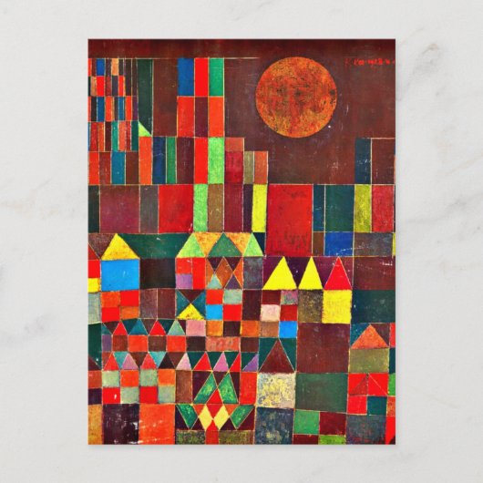 Klee - Castle en Sun Briefkaart (Voorkant)