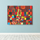 Klee - Castle en Sun Canvas Afdruk (Insitu (Houten vloer))