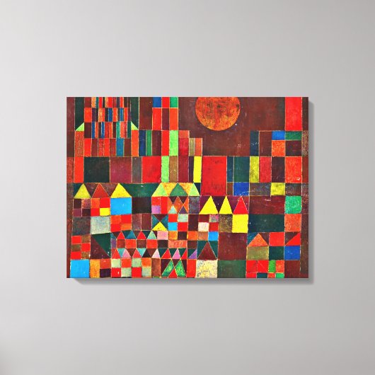 Klee - Castle en Sun Canvas Afdruk (Voorkant)