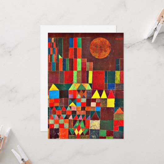 Klee - Castle en Sun Kaart (Voorkant / Achterkant in situ)