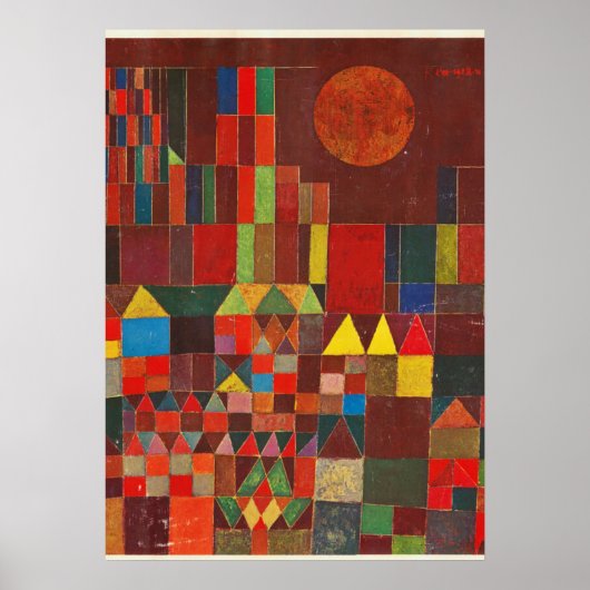 Klee - Castle en Sun Poster (Voorkant)