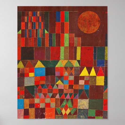 Klee - Castle en Sun Poster (Voorkant)