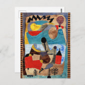 Klee - Castle-landschap met zwarte blikseminslag Briefkaart (Voorkant / Achterkant)