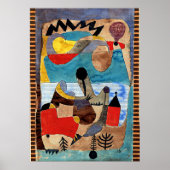 Klee - Castle-landschap met zwarte blikseminslag Poster (Voorkant)