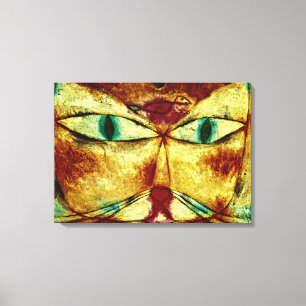Klee - Cat en Bird Canvas Afdruk