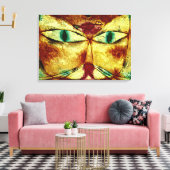 Klee - Cat en Bird Canvas Afdruk (Insitu (Woonkamer))