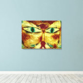 Klee - Cat en Bird Canvas Afdruk (Insitu (Houten vloer))