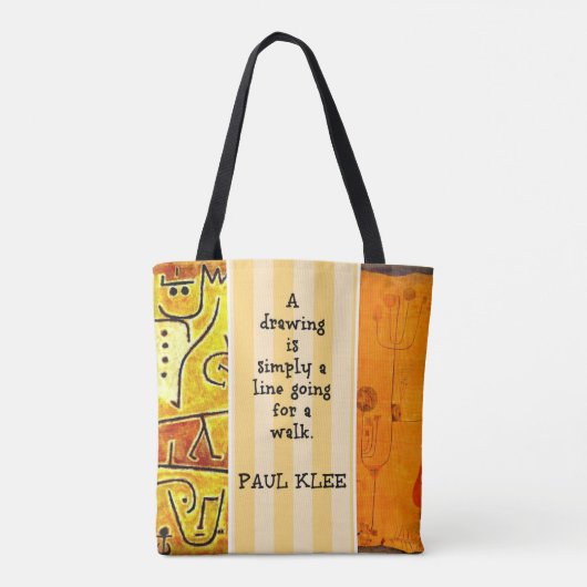 Klee - Citaat en Schilderijen Tote Bag (Achterkant)