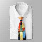 Klee - City Afbeelding met Red and Green Accents Stropdas (Gebonden)