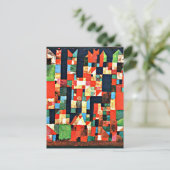 Klee - City Afbeelding met rood en groen Briefkaart (Staand voorkant)