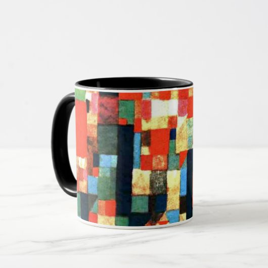 Klee - City Afbeelding met rood en groen Mok (Voorkant links)